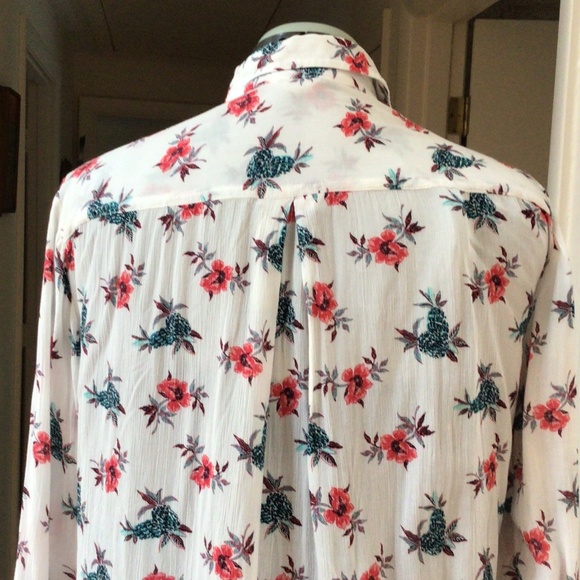 Vintage Club Monaco Long Sleeve Button Down Pineapple Print Shirt/Blouse - Picture 3 of 4